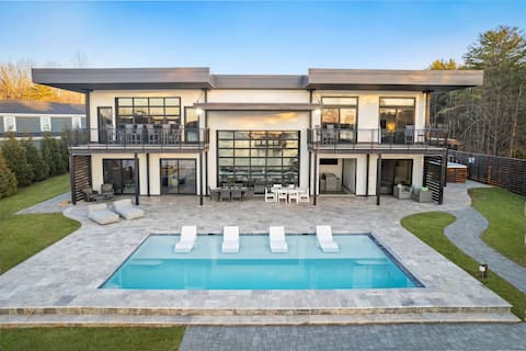 Lakefront Luxury Villa w/ Infinity Pool, Swim Spa