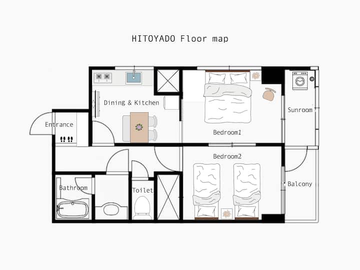 Meilleur Emplacement Kanazawa｜2br4｜à Pied Chaya - 金澤市