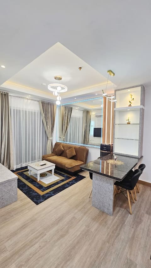 Homey 2BR, 2 Beds + 1 sofa bed, 1 Bath, 6 Pax, MOI