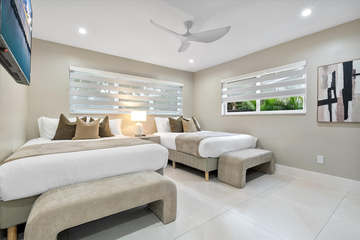 Dormitorio n.º 1: 2 camas tamaño queen, armario empotrado