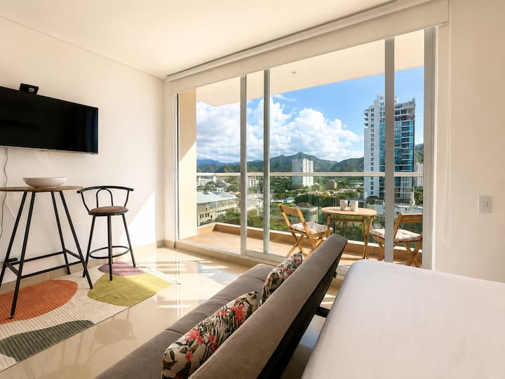 Vista Mar Y Montaña | Balcón Privado - Santa Marta, Colombia