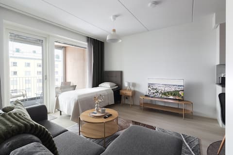Successful Airbnb property: Sauna | Spacious 55m² | Balcony | Washer | Wi-Fi in 1. Kaupunginosa