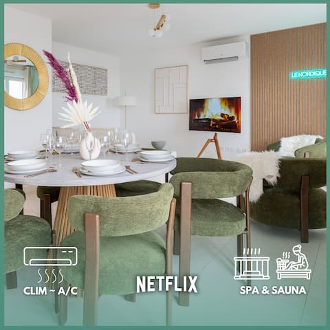 Le Nordique: Spa ~ Sauna ~ Air Conditioning
