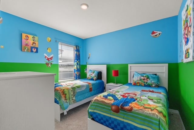 Спалня 4 разполага с две единични легла и забавна тема „Супер Марио“, създавайки игриво и уютно пространство, което гостите ще харесат.