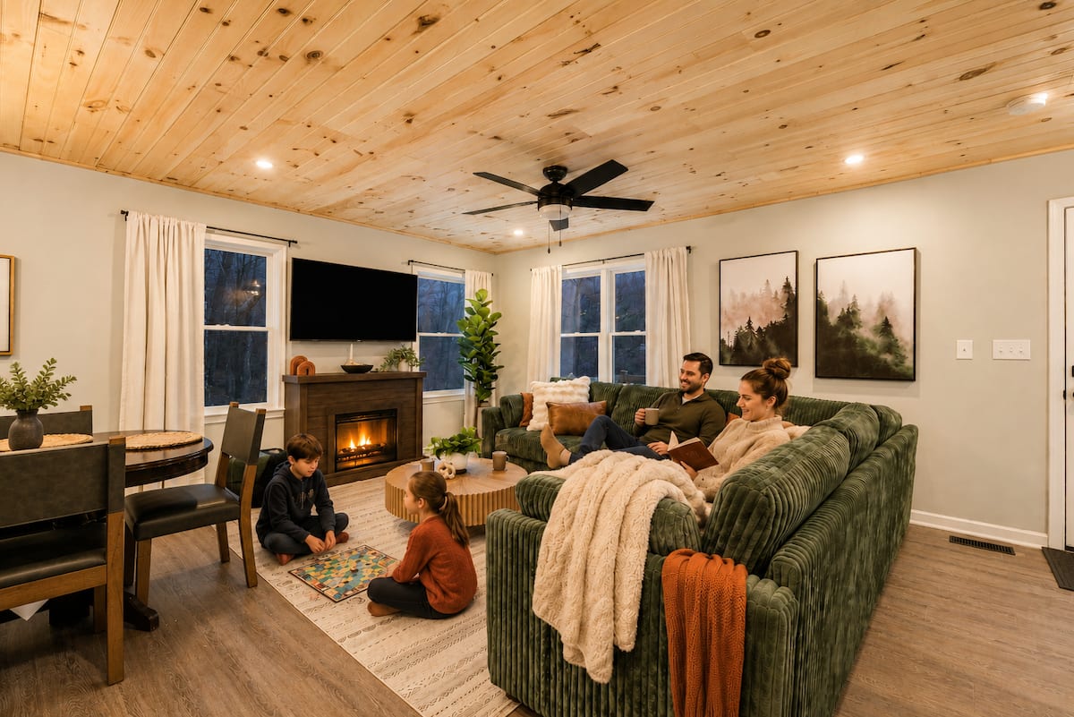 Living room after a long day on the slopes