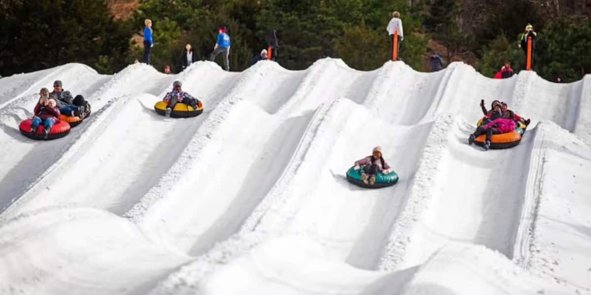 Snow tubing at Massanutten