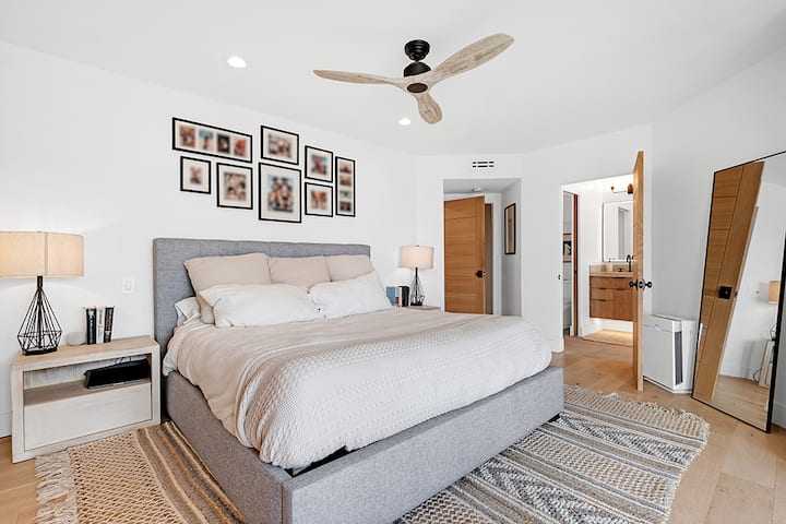 Cozy and serene bedroom designed for restful nights and relaxed mornings.