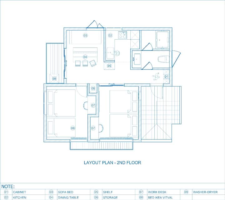 Quiet Family Oasis Near Shinjuku 2br Premium Beds - Harajuku