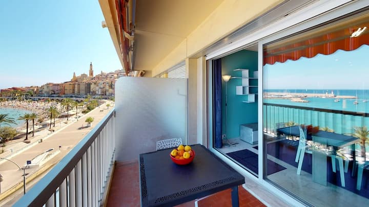 Magnifique 2p Vue Mer Avec Terrasse Et Parking 53a - Menton