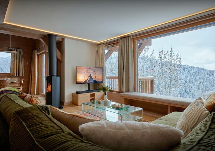 Superbes Vues Depuis Ce Chalet Avec Sauna - Notre-Dame-de-Bellecombe