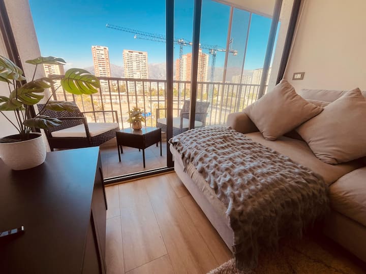 Depa Full Equipado: Gym + Piscina + Pool + Metro - Santiago