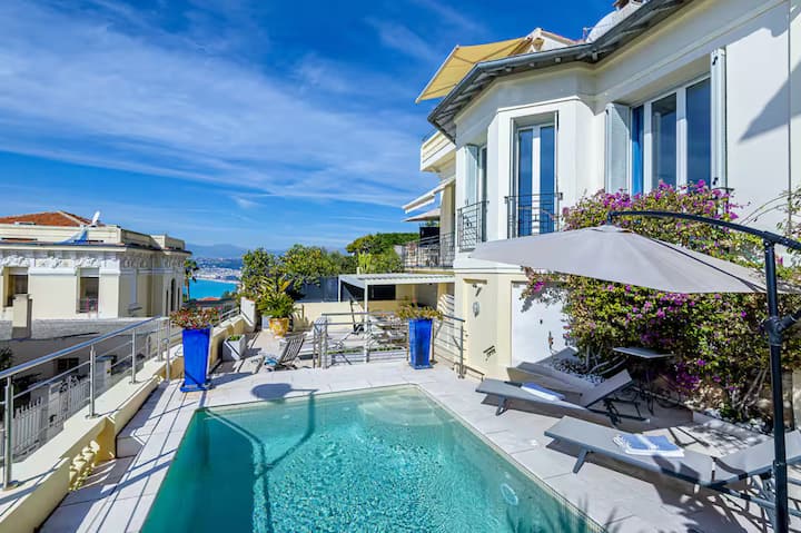 Magnifique Villa ,Superbe Vue Mer. Piscine/parking - Niza