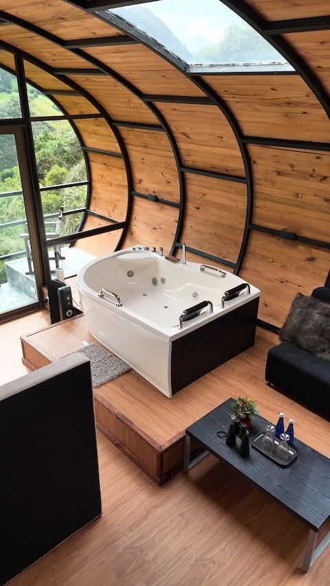 Popular Airbnb listing: Luxury Mountain Glamping | Private Jacuzzi & Views in La Calera