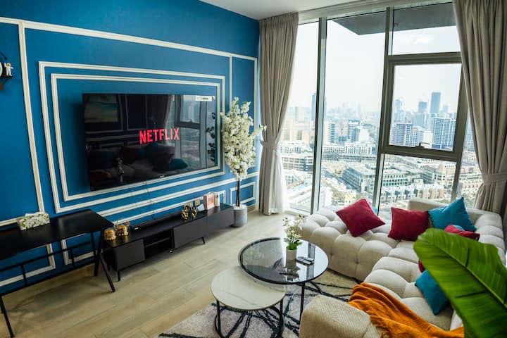 Fully Furnished 1br High Floor Beautiful View - Dubai