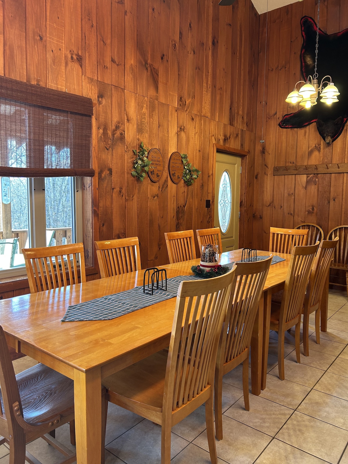 Main Dining Table (Seats 10) with Pine Chairs