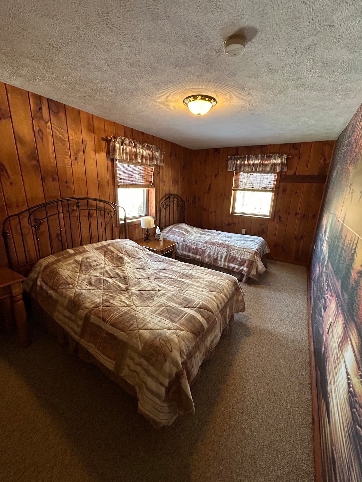 Bedroom 2 — Log-Style Beds (Single & Double)