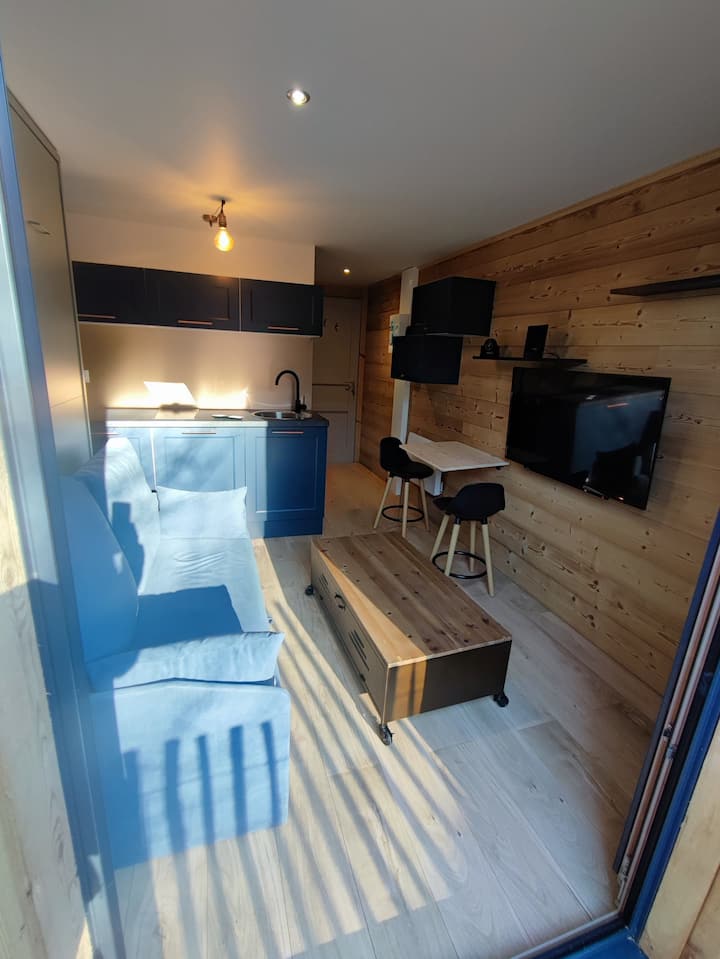 Le Cube : Coquet Studio Avec Terrasse. - Gérardmer
