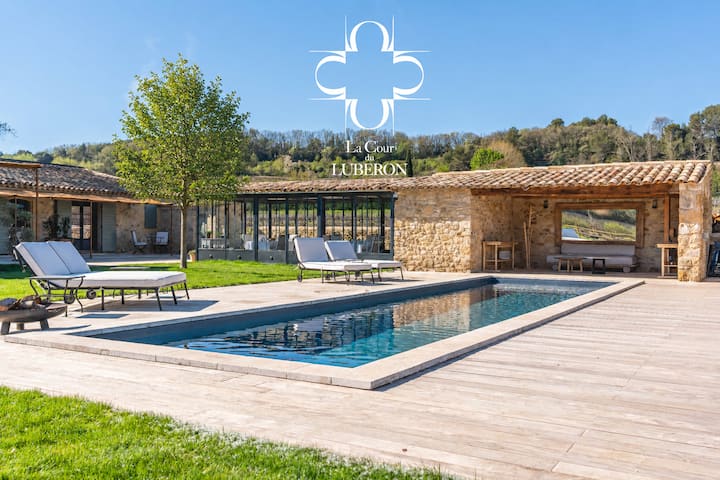 Picholine La Cour Du Luberon Pîscine Transat - Cucuron