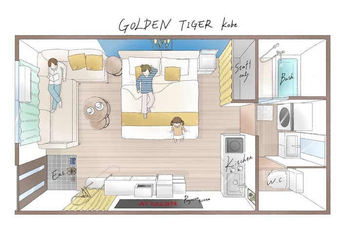 Sannomiya＆kobe Airport/20㎡ Entire Home/ideal For 2 - Kobe