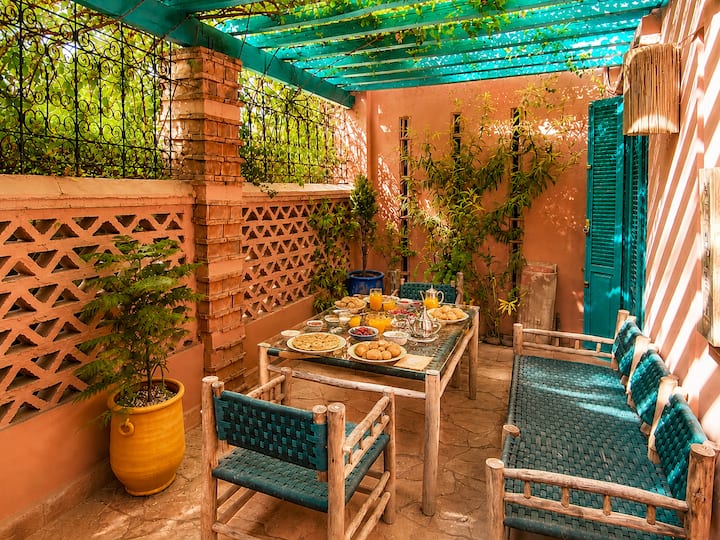 Charme Marocain | Terrasse | Fibre| 5 Min Médina - Marrakesh