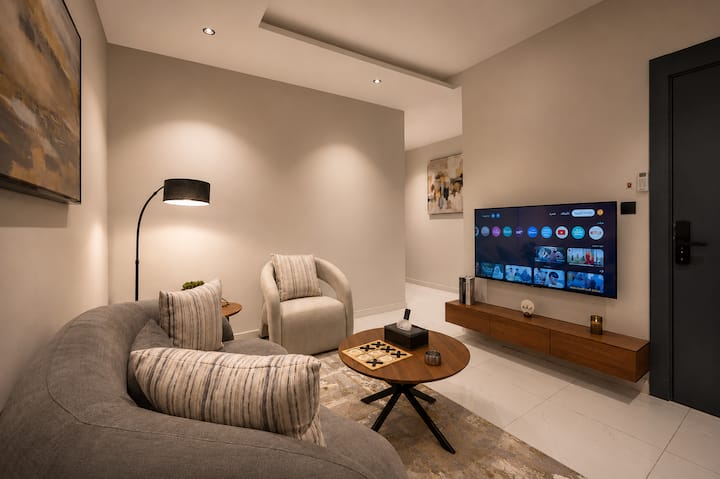 Luxury5 1br | Smart Entry Nxt Airport&mall Of Arab - Jeddah King Abdulaziz Airport (JED)