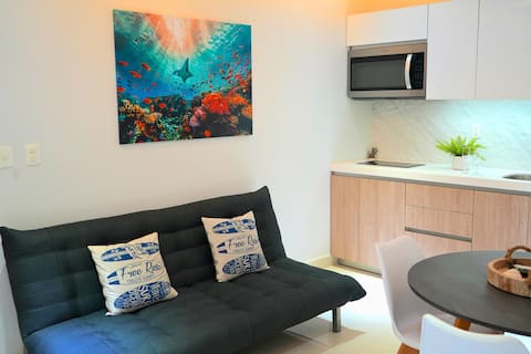 Top Airbnb: Blue Oasis Getaway *minutes from Coco Beach* in Luis Donaldo Colosio