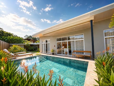 Villa + 2 Houses & Saltwater Pool | Steps to Beach