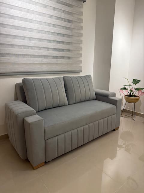 Successful Airbnb property: Modern apartment with A/C, near the Metro and DAVIarena in Itagüí