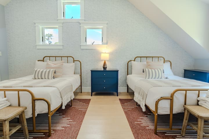 Fourth bedroom offers two double beds