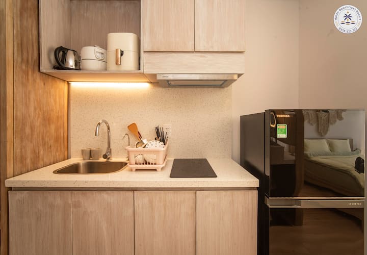Hoianprivatebeach•poolviewstudio•balcony•kitchen - 峴港