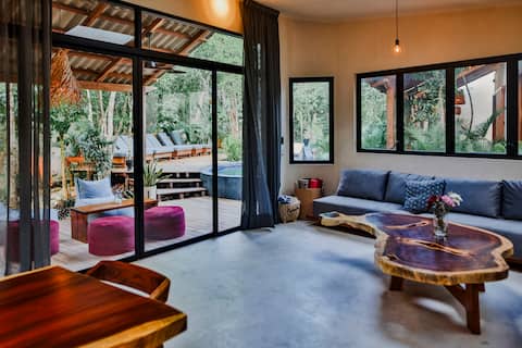 Popular Airbnb listing: Unique 4BR Villa • Heated Pool • 12ppl • Concierge in Tulum