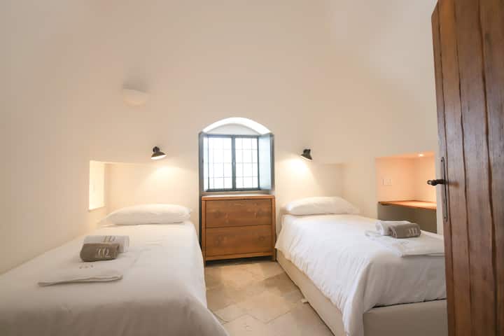 חדר זוגי עם מיטות יחיד - Trullo La Sposa