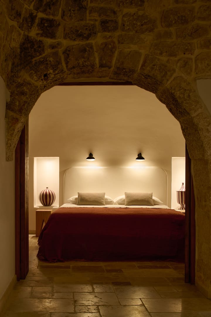 חדר זוגי עם חדר רחצה צמוד - Trullo La Sposa