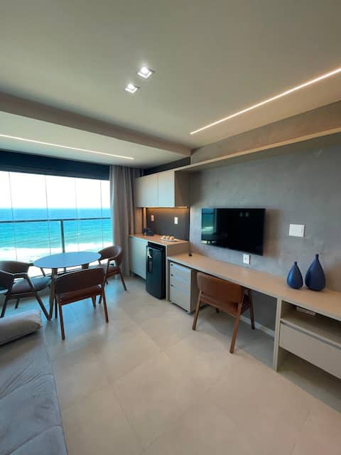 Popular Airbnb listing: Studio Premium frente Mar - Art Studio Open Spaces in Salvador