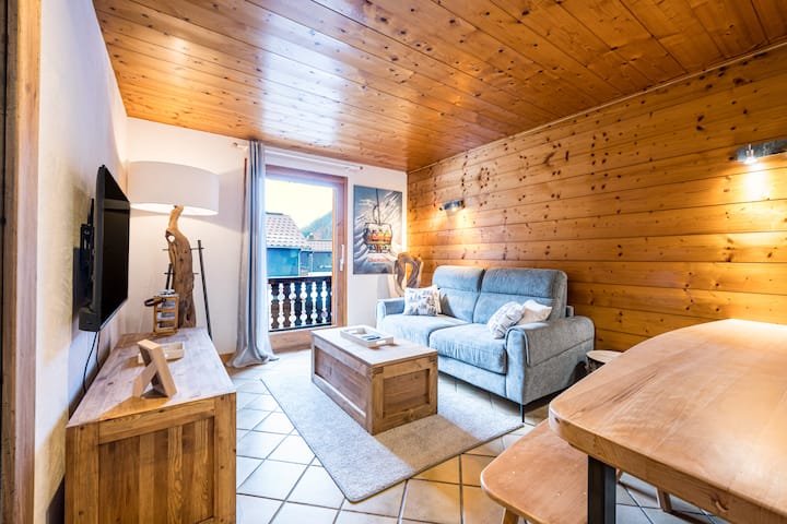 Appart Cosy 7 Pers Balcon Vue Mont-blanc - Vallorcine