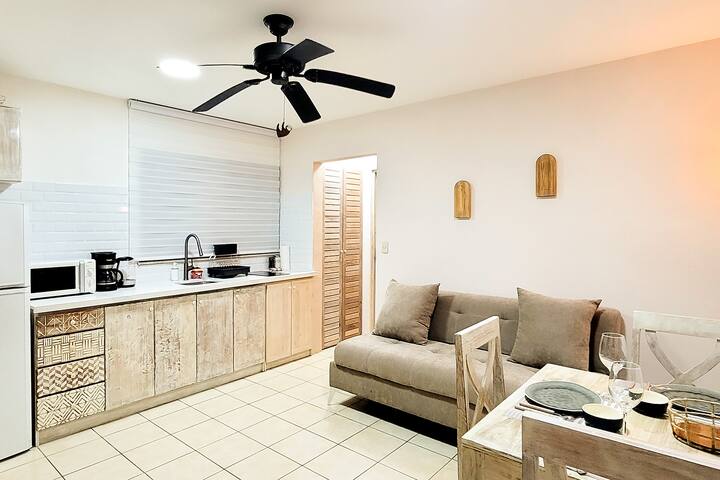 Stylish Corner Apartment with Patio near the Beach