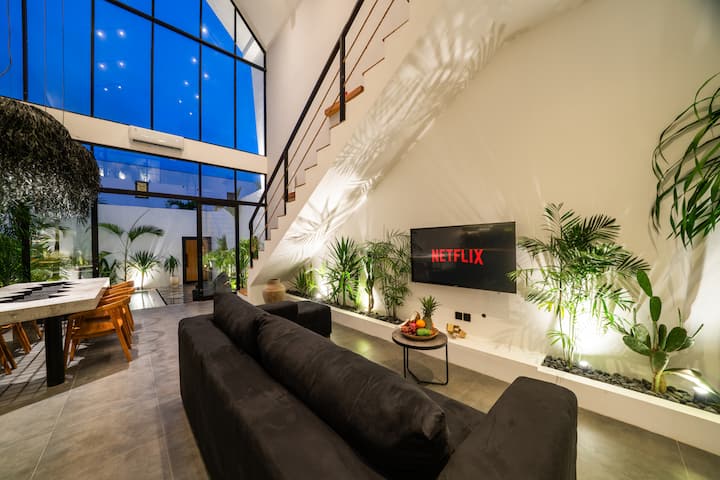 *2bedroom*loft*central Canggu*1.5km Echo Beach*new - 印尼