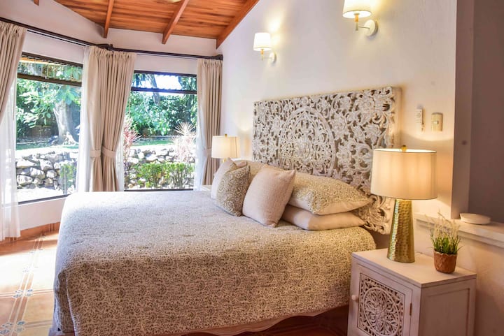 This bedroom offers a King size bed, private full bathroom, large walk in closet and access to the terrace. Imagine waking up and walking out onto the beautiful terrace with delicious cup of Costa Rican coffee.  