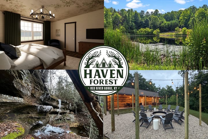 Farmhouse Cabin, 30 ac., Firepit, Lake, Waterfall