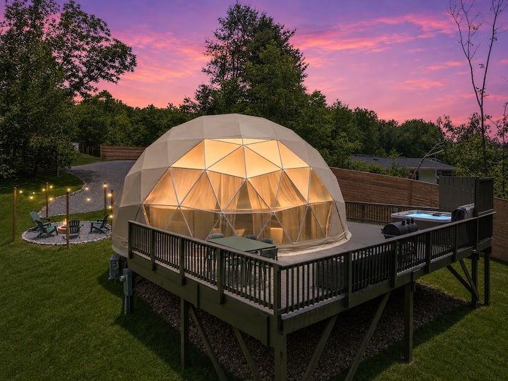 Sky Dome - Romantic Stay + Hot Tub + Wi-Fi + A/C - Dome houses for