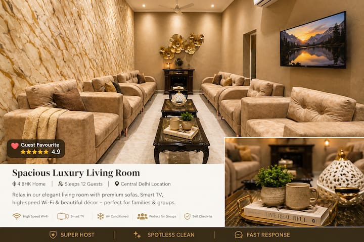 Ultra Luxury 8bhk Villa •Entire Building•20 Guests - Delhi