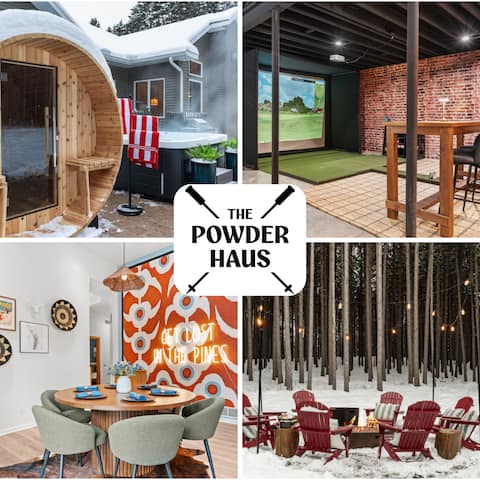 The Powder Haus| Hot Tub, Sauna, Fire Pit, Golfsim