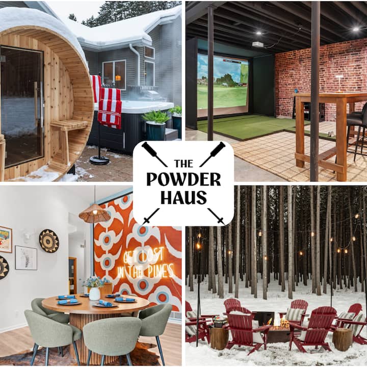 The Powder Haus| Hot Tub, Sauna, Fire Pit, Golfsim