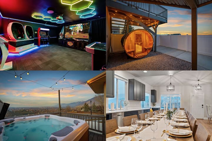 VR Game Room | Sleeps/Dines 24 | Hot Tub & Sauna