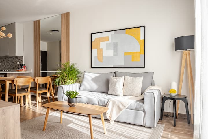 Moderno 2br, Ideal Trabajo Y Descanso, 20 Min Apto - Guadalupe, Mexico
