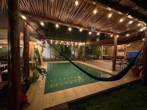 Popular Airbnb listing: Safe apartment with pool and barbecue in Altabrisa in Fraccionamiento San Pedro Cholul