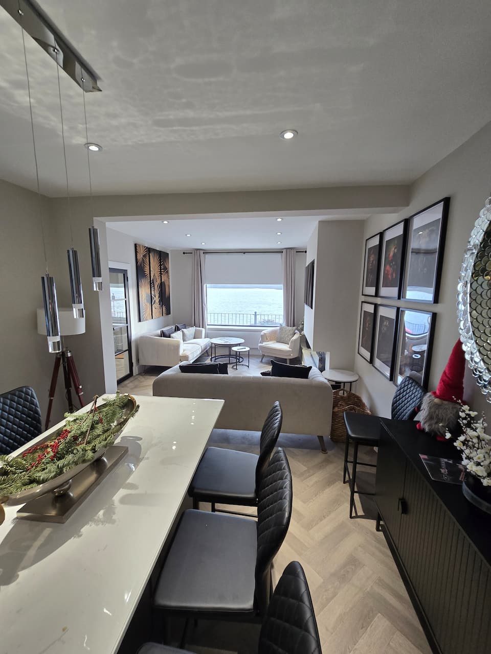 Living space with lake view
