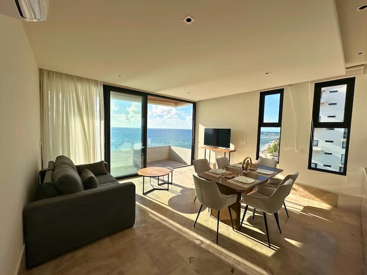 Departamento Beachfront Con Vista Espectacular - Puerto Morelos
