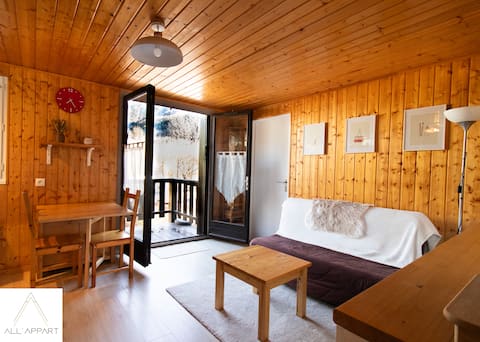 Top performing Airbnb: Chalet-style mountain apartment/Parking in Allemond