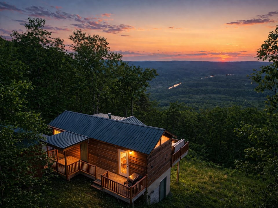 The Cabin & Spa, above the Cacapon valley, Great Cacapon, West Virginia, United States, photo 9 of 10